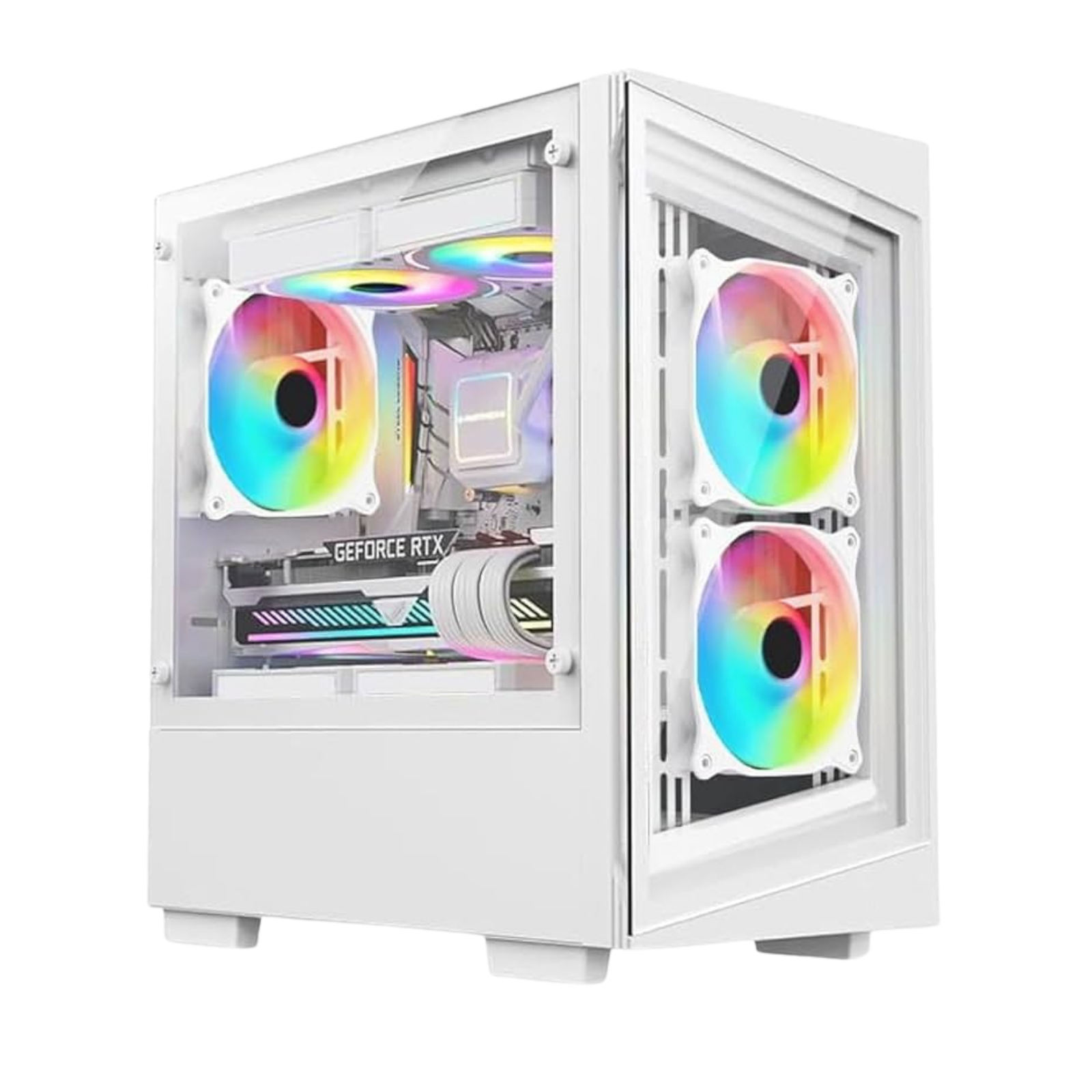 Eclipse 202, Nvidia RTX 5050 8GB, Intel Core i5-12400F, 16GB RAM, 1TB SSD, White Gaming PC