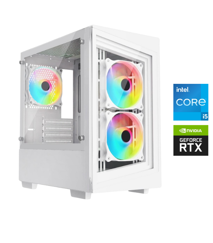 Eclipse 202, RTX 3050, Intel Core i5, 16GB RAM, 1TB SSD, White Gaming PC