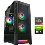 Dark Phantom 102 Black | RTX 3060 12GB | AMD Ryzen 7 5700X | 16GB RAM | 1TB SSD | Windows 11 | Gaming Desktop PC