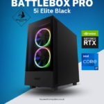 BattleBox Pro 5i Elite Black - RTX 4060 Ti 8GB, Intel Core i7-13700k, 32GB RAM, 1TB SSD, Custom Build Gaming Desktop