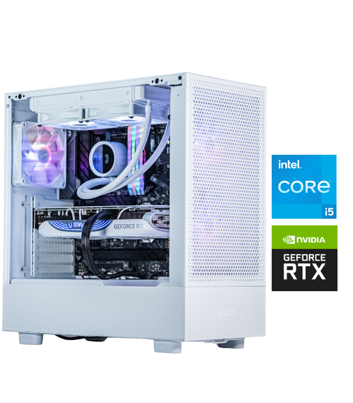 Eclipse Pro 5i White, Nvidia RTX 4070 Super, Core i5-13400F, 32GB RAM, 1TB SSD, White Gaming PC