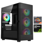 BattleBox Zephyr Black | GTX 1650 4GB | AMD Ryzen 3 | 16GB RAM | 480GB SSD | Gaming Desktop PCs
