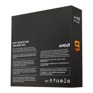 AMD Ryzen 9 9900X CPU, AM5, 4.4GHz (5.6 Turbo), 12-Core, 120W, 76MB Cache, 4nm, 9th Gen, Radeon Video 1 3620839 l c