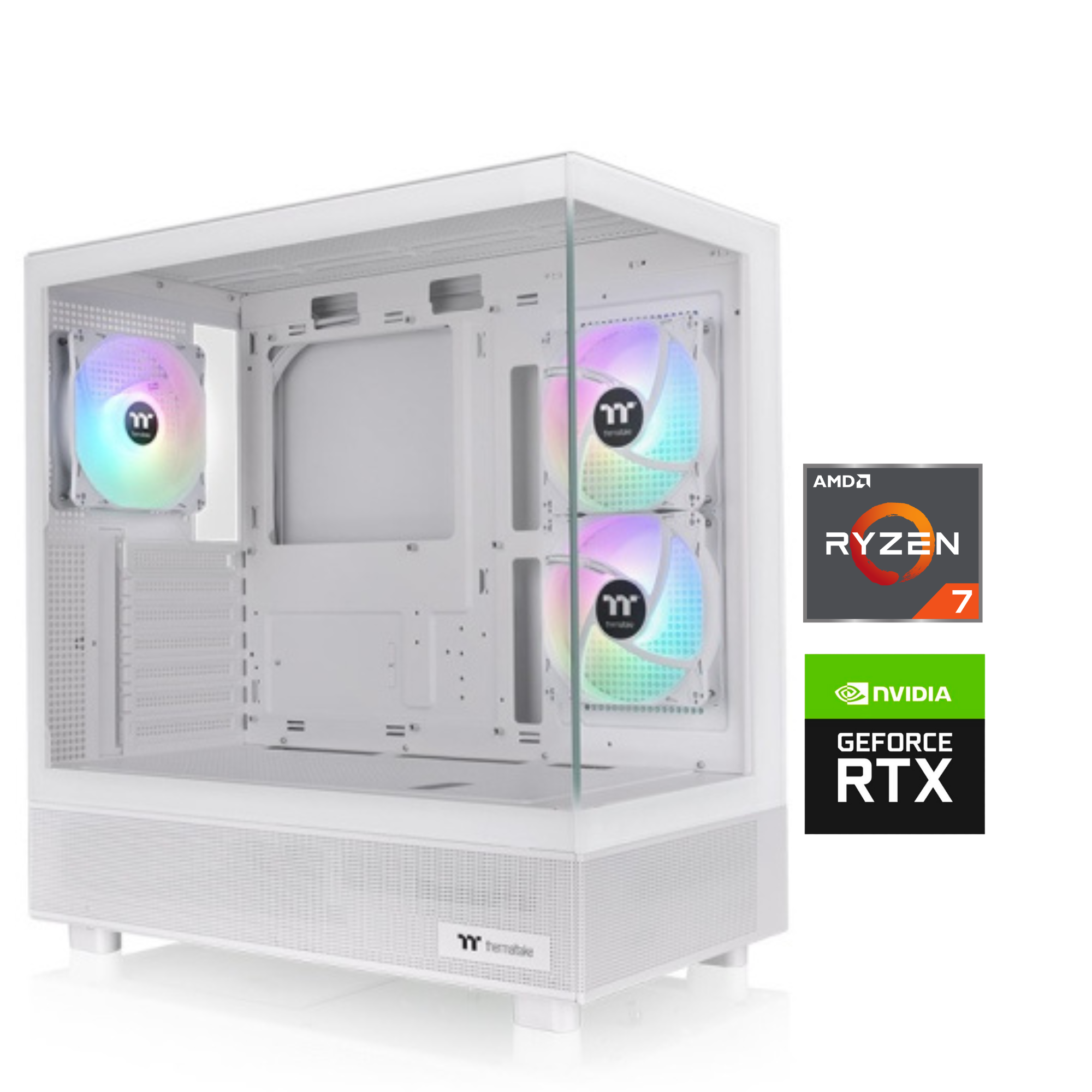 Eclipse 302 AMD Ryzen 7 5700X3D, RTX 3060,16GB RAM, 512GB SSD, Windows 11, White Gaming PC