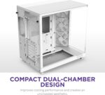 NZXT H6 Flow RGB Compact Dual Chamber White Mid Tower Case - Image 7