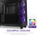 NZXT H6 Flow RGB Compact Dual Chamber Black Mid Tower Case - Image 4