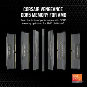 Corsair Vengeance 32GB (2x16GB) DDR5 5600MHz (PC5-44800) CL36 1.25V DIMM Memory – Grey, AMD EXPO & Intel XMP 3.0 Support 3 81BuivuffL. AC SL1500