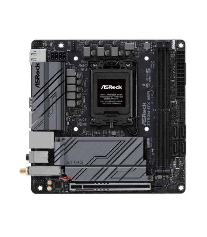 Asrock Z790M-ITX WIFI, Intel Z790, Mini ITX, DDR5, HDMI, DP, Wi-Fi 6E, 2.5G LAN, PCIe5, 2x M.2
