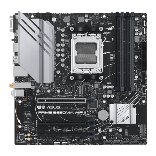 Asus PRIME B650M-A WI-FI II, AMD B650, AM5, Micro ATX, 4 DDR5, VGA, HDMI, DP, Wi-Fi 6, 2.5 G LAN, PCIe4, 2x M. 2. Asus PRIME B650M-A WI-FI II, AMD B650, AM5, Micro ATX, 4 DDR5, VGA, HDMI, DP, Wi-Fi 6, 2.5 G LAN, PCIe4, 2x M. 2 - Image 4