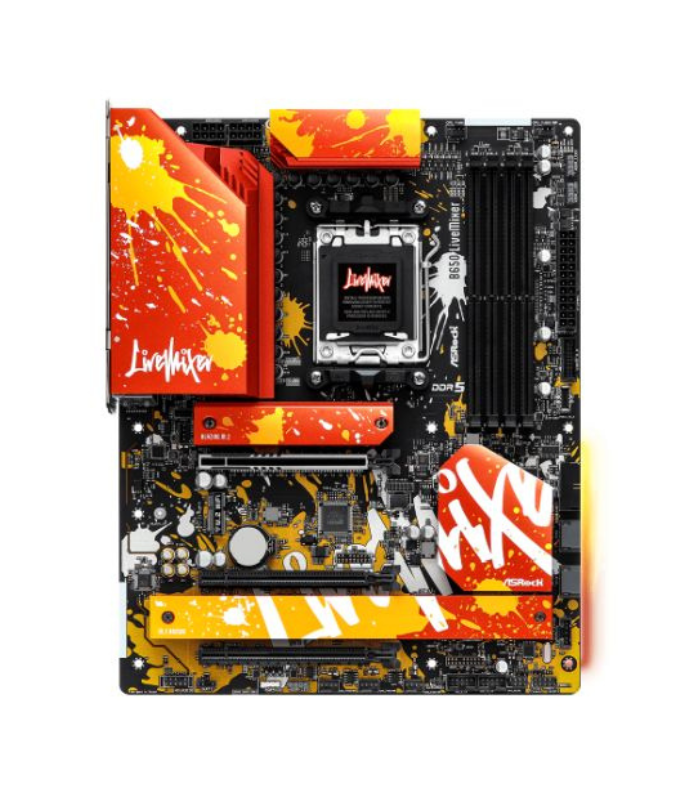 ASROCK ASRock B650 LiveMixer ATX Motherboard – AMD B650, AM5, 4× DDR5, HDMI, DP, 2.5G LAN, PCIe 4.0, RGB, 3× M.2 - Image 1