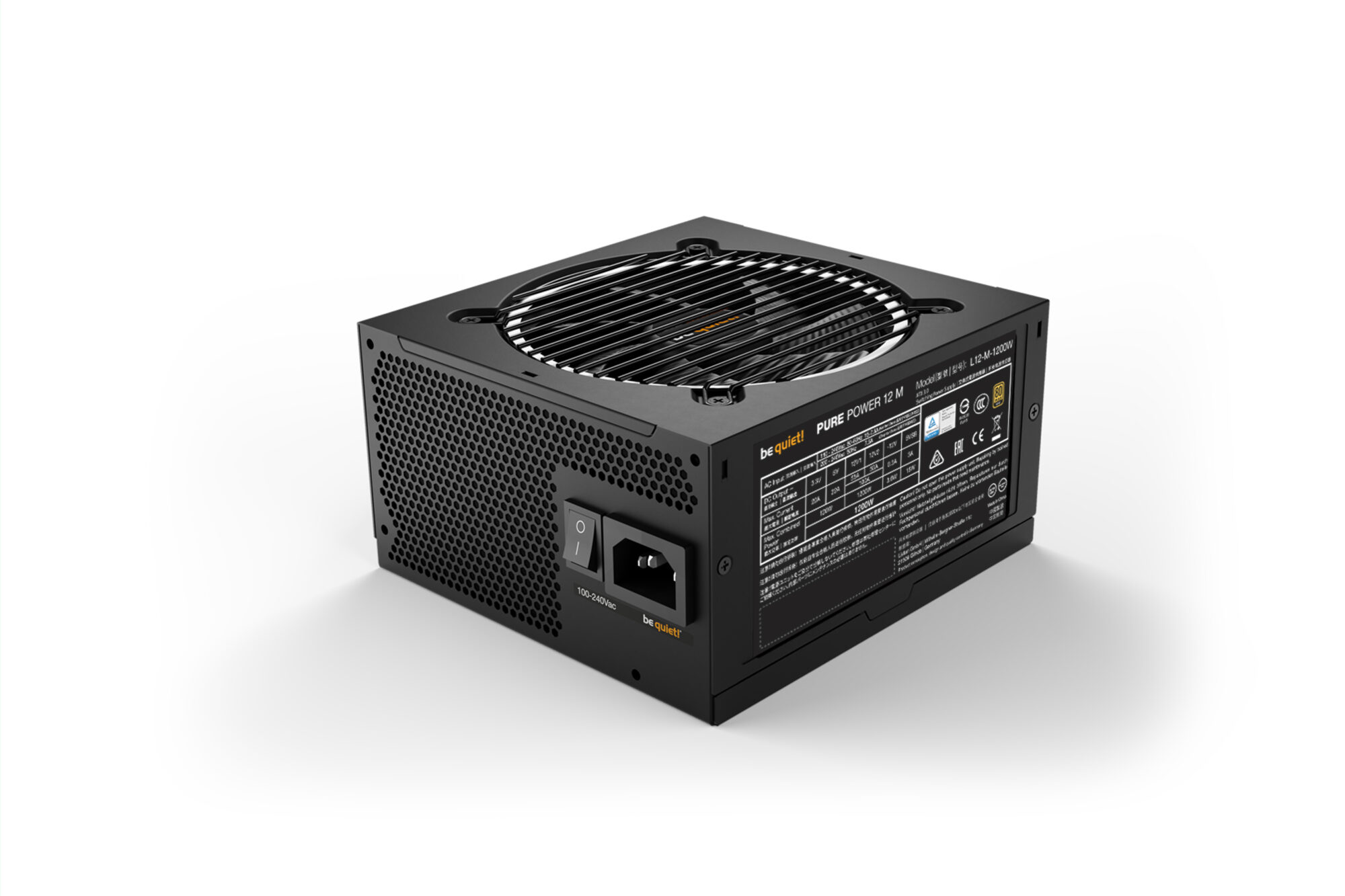 Be Quiet! 1200W Pure Power 12 M PSU Fully Modular Rifle Bearing Fan 80+ Gold ATX 3.0 - Image 2