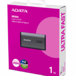 Adata SE880 1TB Pocket Size External SSD, USB 3.2 Gen2 Type-C/Type-A, Titanium Grey