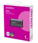 Adata SE880 1TB Pocket Size External SSD, USB 3.2 Gen2 Type-C/Type-A, Titanium Grey