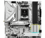 Asrock B850M STEEL LEGEND WIFI, AMD B850, AM5, Micro ATX, 4 DDR5, HDMI, DP, Wi-Fi 7, 2.5G LAN, RGB, 3x M.2 - Image 2