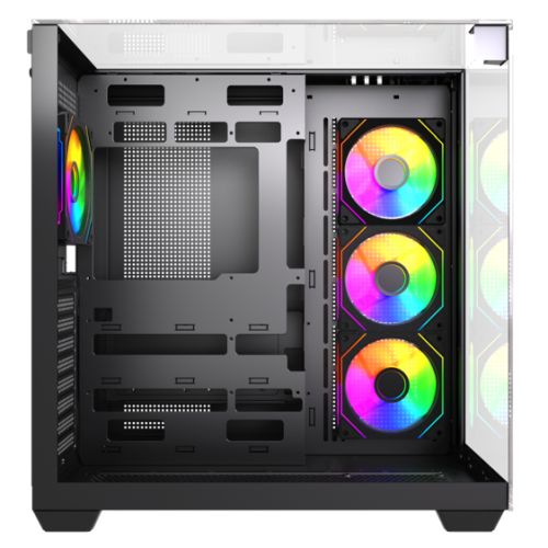 Vida Visio Black ARGB Gaming Cube Case w/ Glass Side, Front & Top, ATX 2 CAA VIDVISIO BLK PR 5