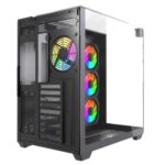 Vida Visio Black ARGB Gaming Cube Case w/ Glass Side, Front & Top, ATX - Image 3