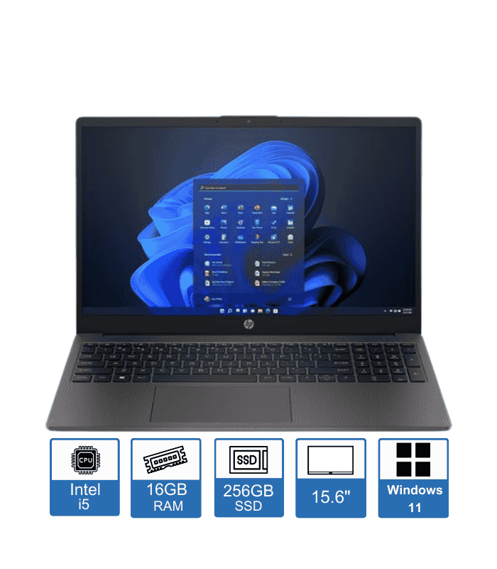 HP Notebook 250 G10 – Intel Core i5-1334U, 16GB RAM, 256GB SSD, 15