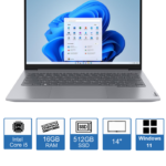 Lenovo ThinkBook 14 Gen 6, 14″ WUXGA IPS Display, Intel Core i5 13420H, 16GB RAM, 512GB SSD, Windows 11 Pro, 1 Year Premium Warranty