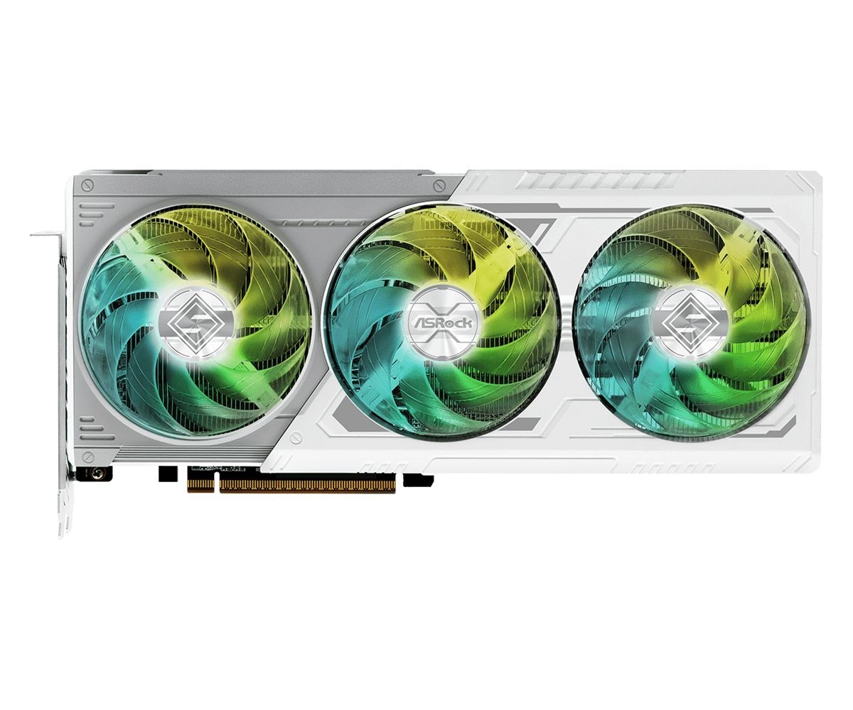 Radeon RX 9070 XT Steel Legend 16GB(L2) Asrock RX 9070 XT Steel Legend White 16GB DDR6 RGB Lighting - Image 2