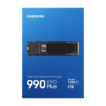 Samsung 2TB 990 EVO PLUS M.2 NVMe Gen4/5 SSD V-NAND R/W 7250/6300 MB/s 1000K/1350K IOPS