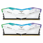 Team T-Force Delta RGB 64GB Kit (2 x 32GB), DDR5, 6000MHz (PC5-48000), CL38, ECC,  XMP 3.0, PMIC, DIMM Memory, White