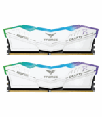 Team T-Force Delta RGB 64GB Kit (2 x 32GB), DDR5, 6000MHz (PC5-48000), CL38, ECC,  XMP 3.0, PMIC, DIMM Memory, White