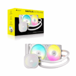 Corsair NAUTILUS 240 RS ARGB Liquid CPU Cooler, RS120 ARGB Magnetic Dome Fans, RGB Pump, Daisy-Chain Connections, White