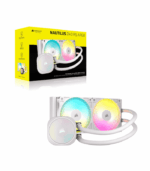 Corsair NAUTILUS 240 RS ARGB Liquid CPU Cooler, RS120 ARGB Magnetic Dome Fans, RGB Pump, Daisy-Chain Connections, White