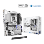 ASRock Z890 PRO RS WiFi White, Intel Z890, ATX, DDR5, HDMI, DP, 2 TB4, Wi-Fi 6E, 2.5G LAN, RGB, 4x M.2