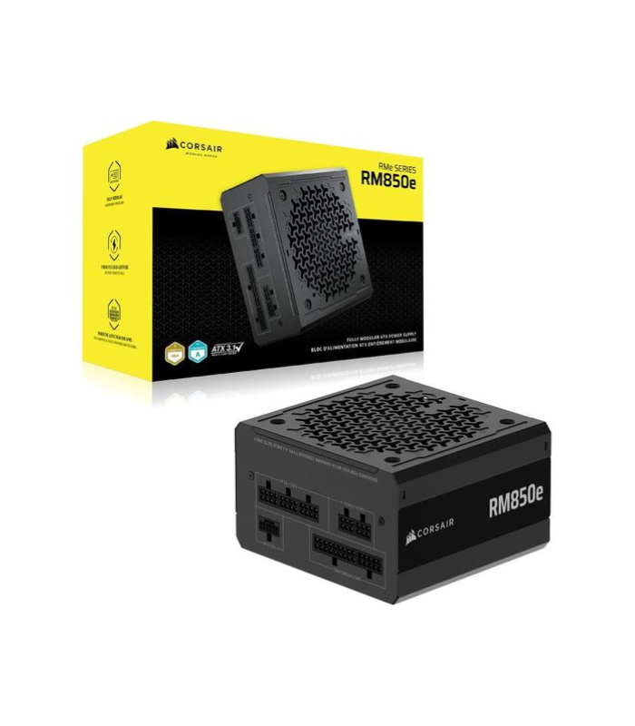Corsair Corsair 850W RMe Series RM850e PSU, Fully Modular, Cybenetics Gold, ATX 3.1, PCIe 5.1 - Image 1