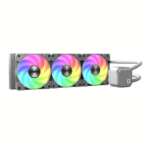 Vida TriFrost 360mm ARGB Liquid CPU Cooler, 3x ARGB PWM Fans, ARGB CPU Block, 300W TDP, White
