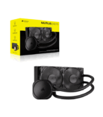 Corsair NAUTILUS 240 RS Liquid CPU Cooler, RS120 Magnetic Dome Fans, Daisy-Chain Connections, Black