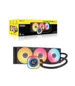 Corsair iCUE LINK TITAN 360 RX LCD RGB Liquid CPU Cooler, RX120 RGB Magnetic Dome Fans, Personalised LCD Screen, iCUE LINK Hub Included, Black