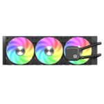 Vida TriFrost 360mm ARGB Liquid CPU Cooler, 3x ARGB PWM Fans, ARGB CPU Block, 300W TDP, Black - Image 2