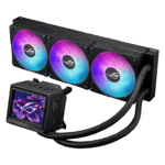 Asus ROG Ryujin III 360 ARGB Extreme 360mm Liquid CPU Cooler, 3x Enhanced Magnetic ROG ARGB Fans, Upgraded Customisable 3.5" LCD Display, Black - Image 3