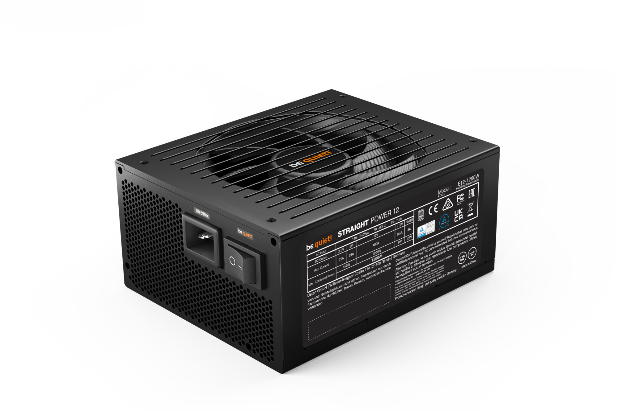 Be Quiet! 1200W Straight Power 12 PSU Fully Modular 80+ Platinum ATX 3.0 - Image 3