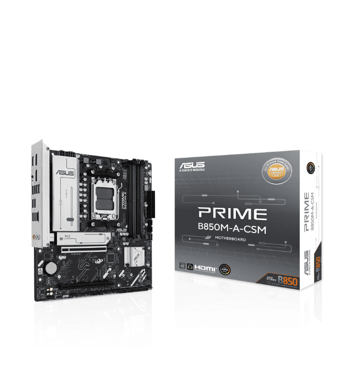 Asus PRIME B850M-A-CSM - Corporate Stable Model, AMD B850, AM5, Micro ATX, 4 DDR5, HDMI, 2 DP, 2.5G LAN, 3x M.2