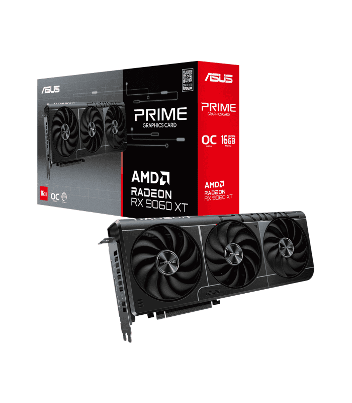 Asus PRIME RX 9060 XT Overclocked 16GB DDR6 Compact SFF-Ready