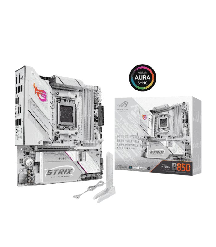 Asus ROG STRIX B850-G GAMING WIFI AMD B850 AM5 Micro ATX 4 DDR5 RGB 4x M.2 White