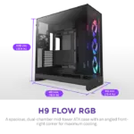 NZXT H9 Air Flow (2025) Large Dual-Chamber Black RGB Mid Tower Case - Image 2