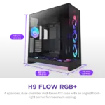 NZXT H9 Air Flow (2025) Large Dual-Chamber Black RGB+ Mid Tower Case - Image 2