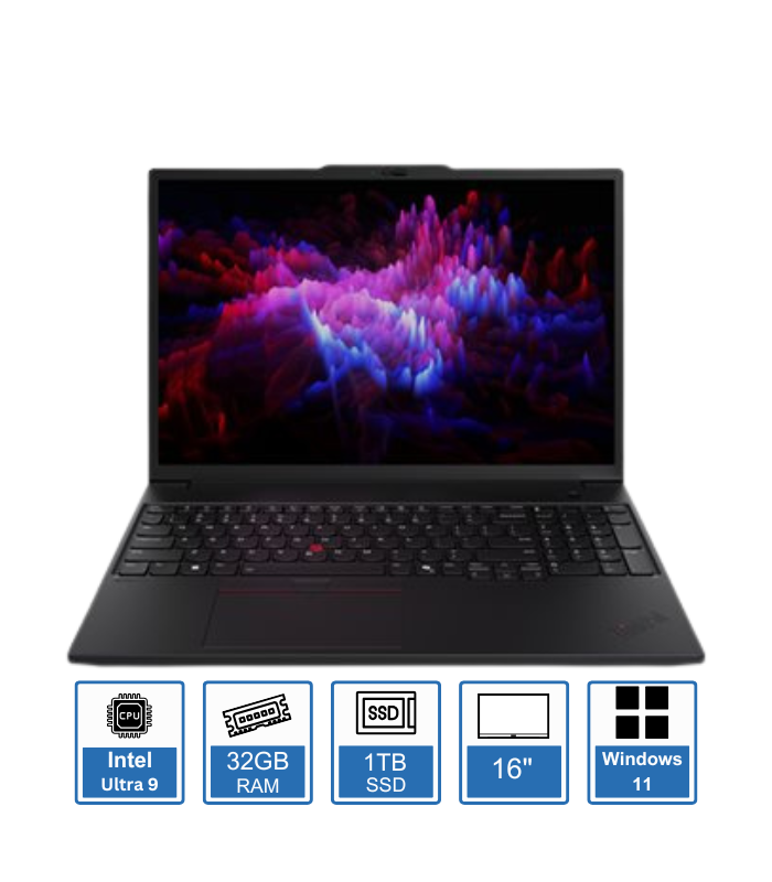 Lenovo ThinkPad P16s G3 – 16″ WUXGA Display – Intel Core Ultra 9-185H – 32GB RAM – 1TB SSD – Windows 11 Pro – 3-Year Warranty