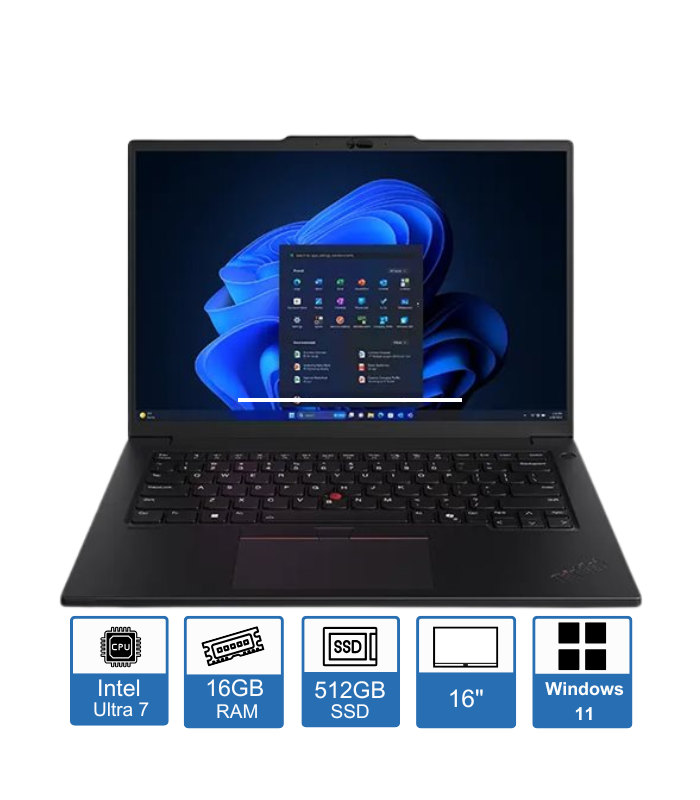 Lenovo ThinkPad P16s Gen 3 – 16″ WUXGA Display – Intel Core Ultra 7 155H – 16GB RAM – 512GB SSD – RTX A500 – Windows 11 Pro – 1-Year Premium Warranty
