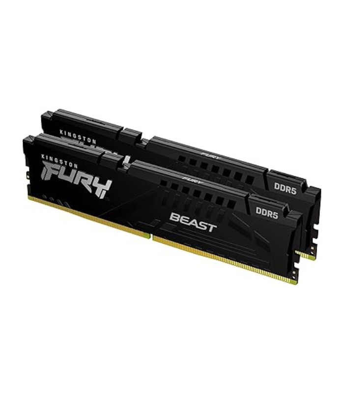 Kingston Fury Beast 64GB Kit, DDR5, 6000MHz, CL36, 1.35V, ECC, PMIC, AMD &EXPO Intel XMP 3.0, Black, DIMM Memory