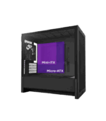 NZXT H3 Flow Midi Tower Black, Compact High-Airflow Micro-ATX Case, Tempered Glass - Image 2
