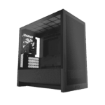 NZXT H3 Flow Midi Tower Black, Compact High-Airflow Micro-ATX Case, Tempered Glass