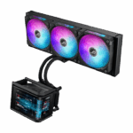 Asus ROG Ryuo IV SLC 360 ARGB Liquid CPU Cooler Movable 6.67" Curved AMOLED Display Daisy-Chained ARGB Fans - Image 3