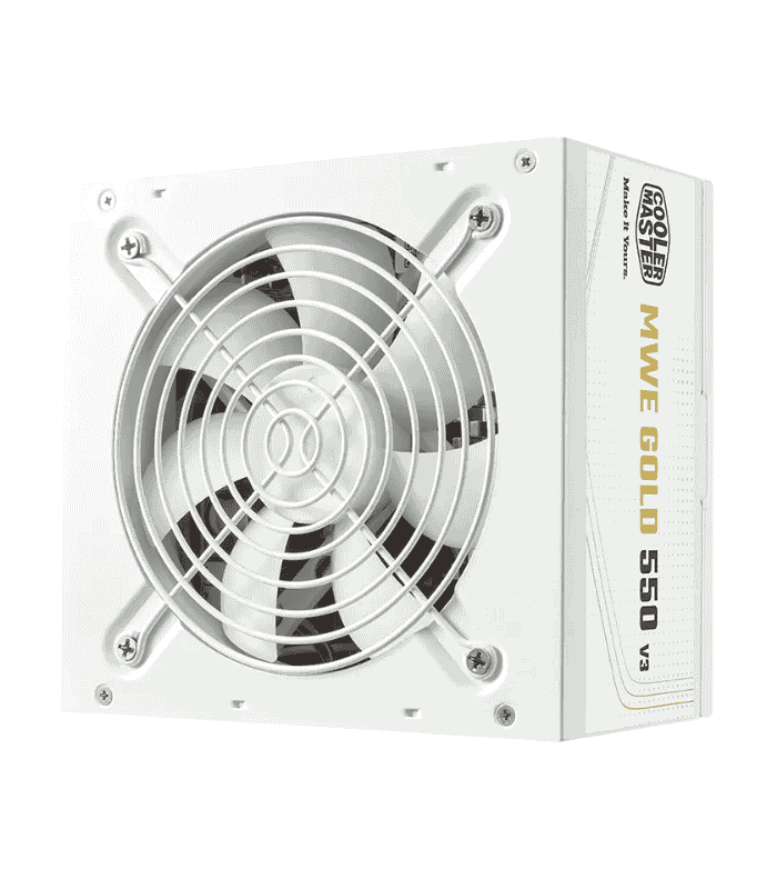 Cooler Master 550W MWE Gold V3 ATX 3.1 PSU Fully Wired HDB Bearing Fan 80+ Gold White