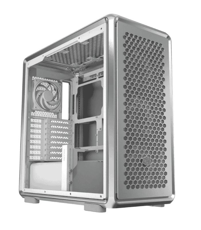 Cooler Master MasterFrame 600 Modular Open-Frame ATX Case w/ Glass Side, 4x ARGB Fans, FreeForm 2.0 Exo-Structure, USB-C 20Gbps, USB-C, Silver