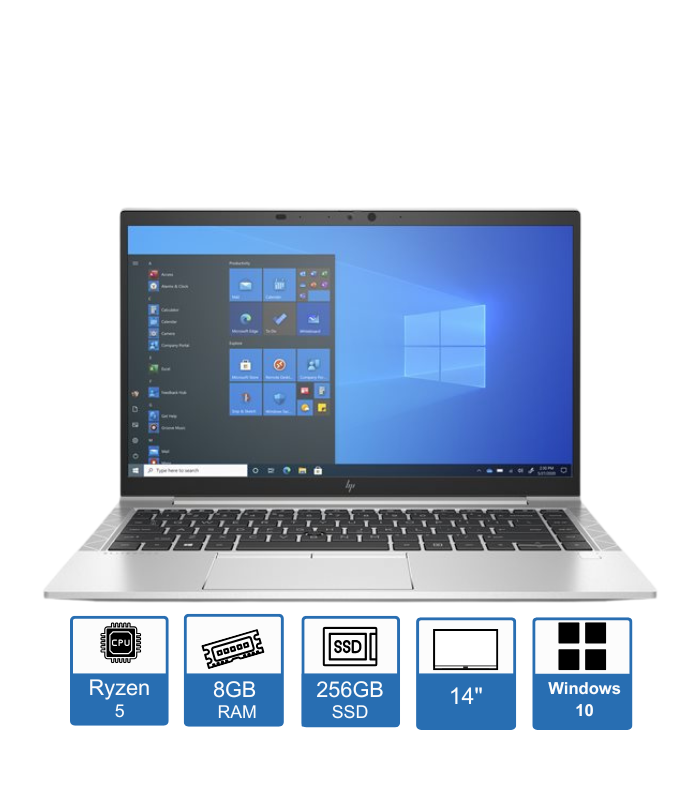 HP EliteBook 845 G8 – 14″ FHD IPS Display – AMD Ryzen 5 5600U – 8GB RAM – 256GB SSD – Windows 10 Pro